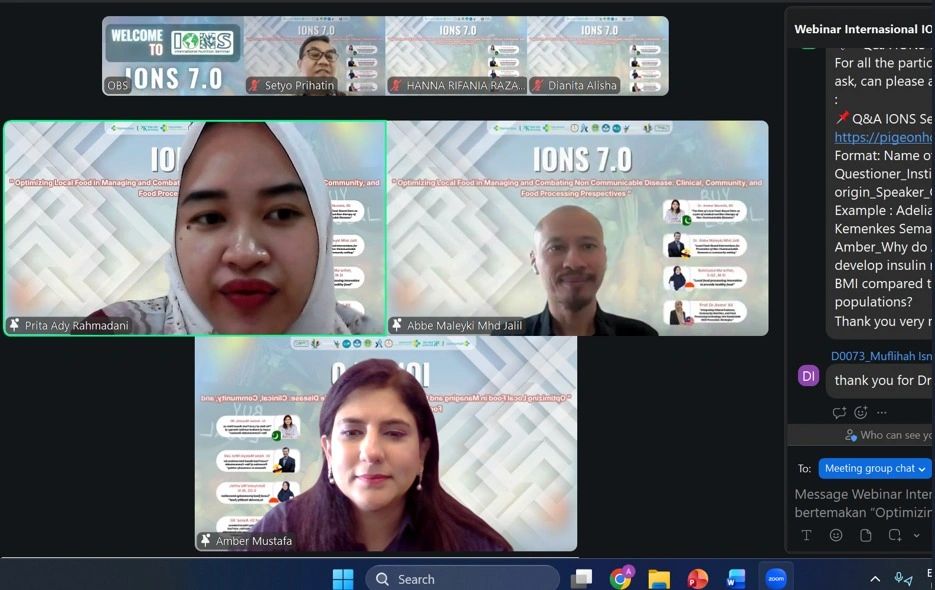Amber Mustafa speaking on the IONS 7.0 international panel
